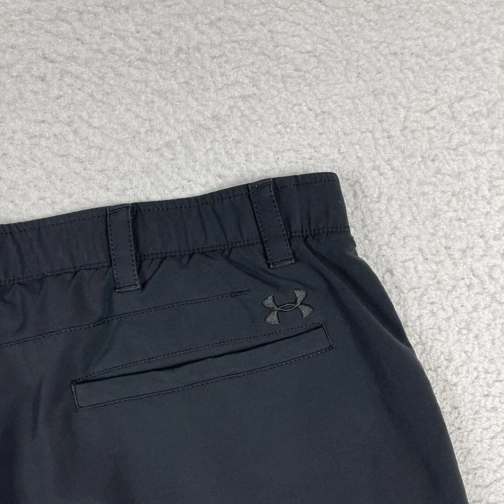 Under Armour Shorts Mens 40 Black Charcoal Preppy‎ Active Golfer Tennis Traveler